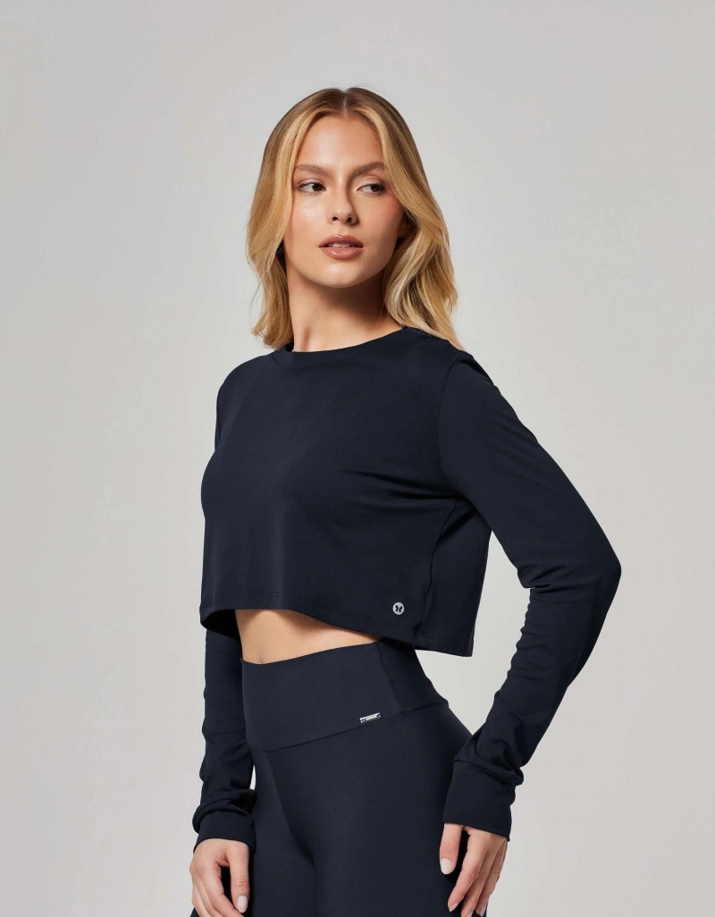 Vestem - Blusa Manga Longa Dry Fit Set Preto - BML494.ESS.C0002