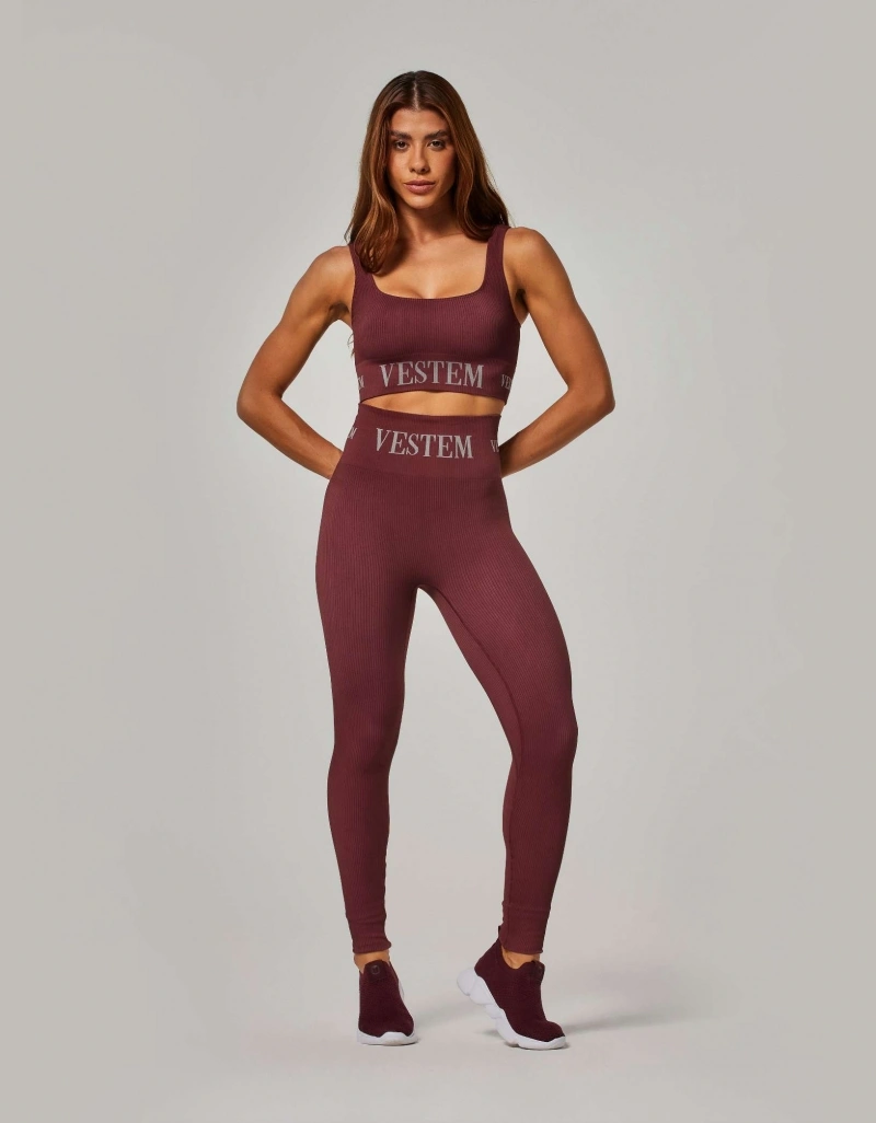 Vestem - Elis Seamless Leggings, Barolo Red - FS1357.ESS.C0663