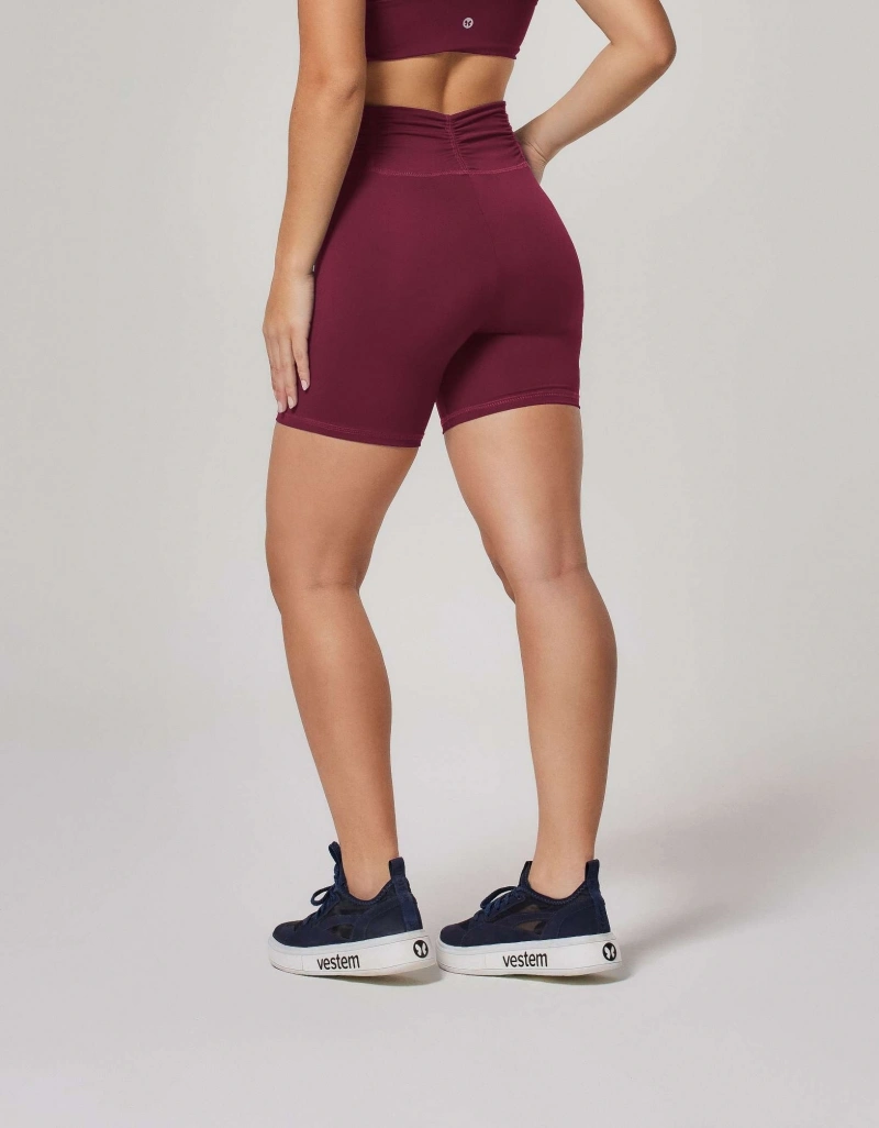 Vestem - Shorts Cós Frufru Vermelho Wine - SH18.ESS.C0667