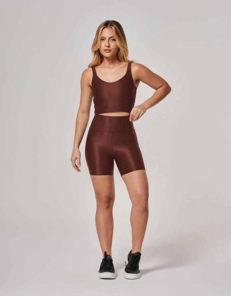 Vestem - Shorts com Bolso Shine Marrom Sépia - SH730.ESS.C0697