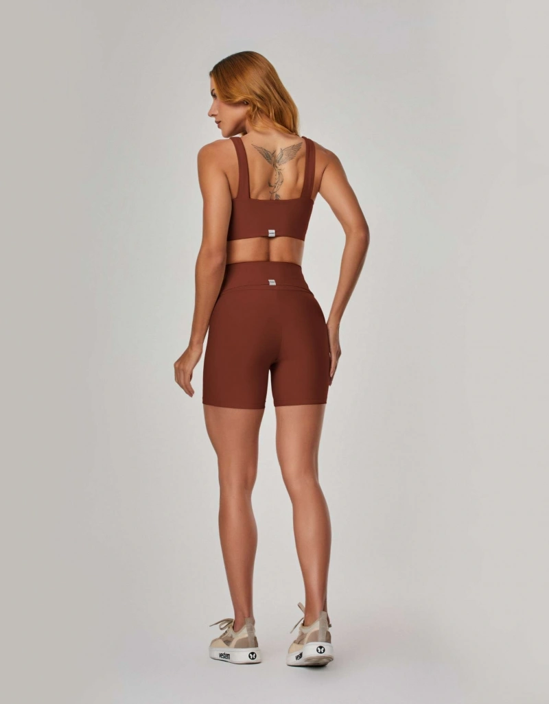 Vestem - Shorts com Bolso e Silk Calm Marrom Espresso - SH740.ESS.C0685