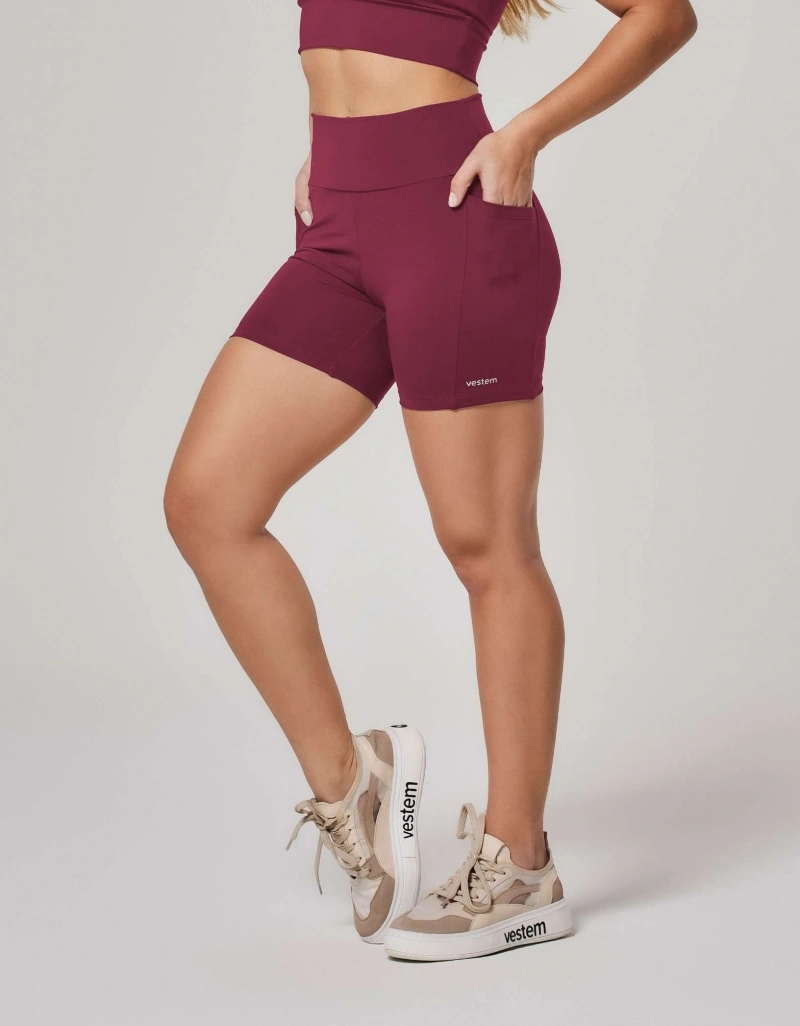 Vestem - Shorts com Bolsos Life Vermelho Wine - SH783.ESS.C0667
