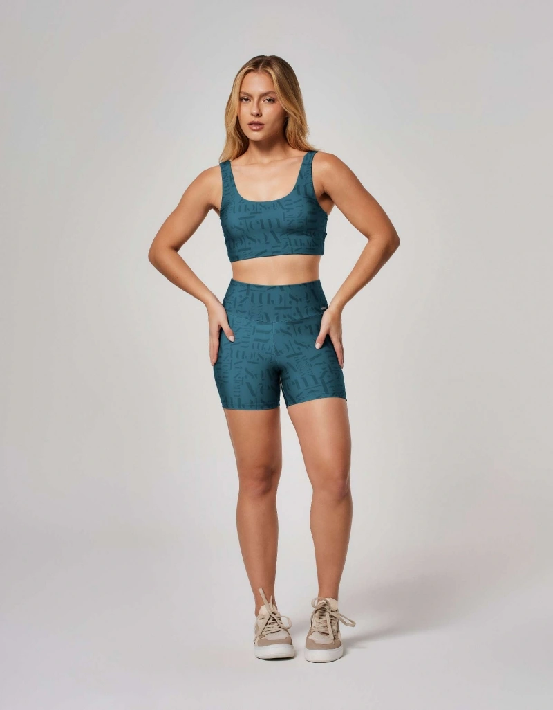 Vestem - Top Medium Support Logomania Myst Vestem Emerald Green - TOP1007.ESS.E1380.O26