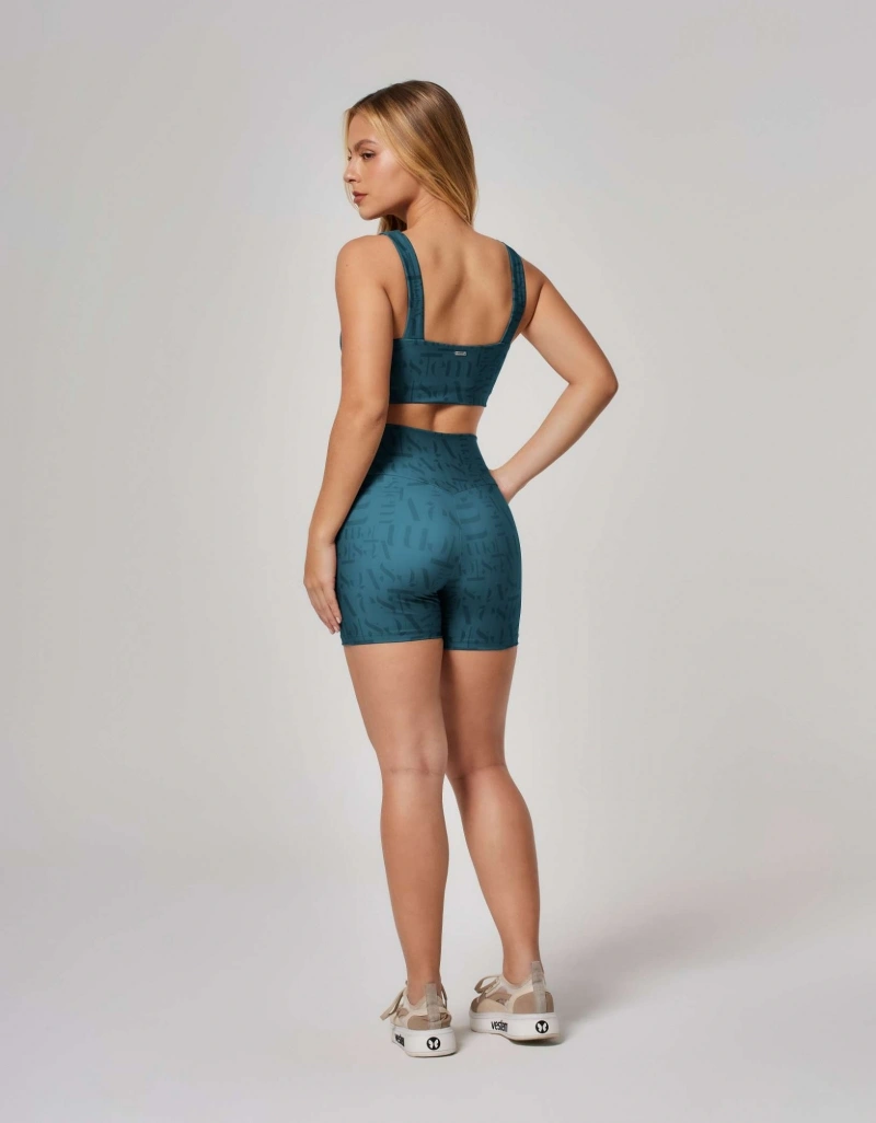 Vestem - Top Medium Support Logomania Myst Vestem Emerald Green - TOP1007.ESS.E1380.O26