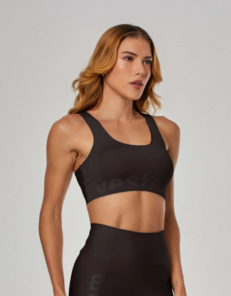Vestem - Top Média Sustentação com Silk Calm Preto - TOP1185.ESS.C0002
