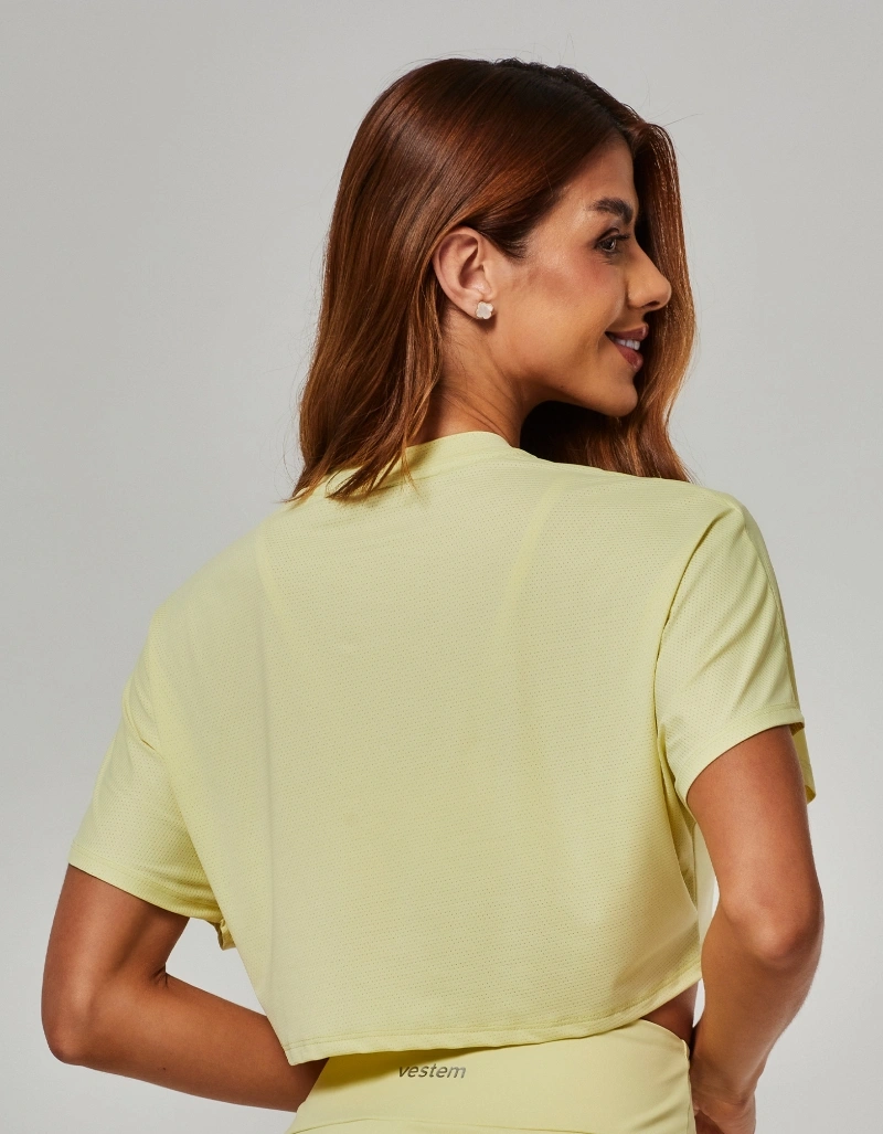 Vestem - Lyra Summer Yellow Short-Sleeve Wrap Shirt - BMC835.O26.C0665