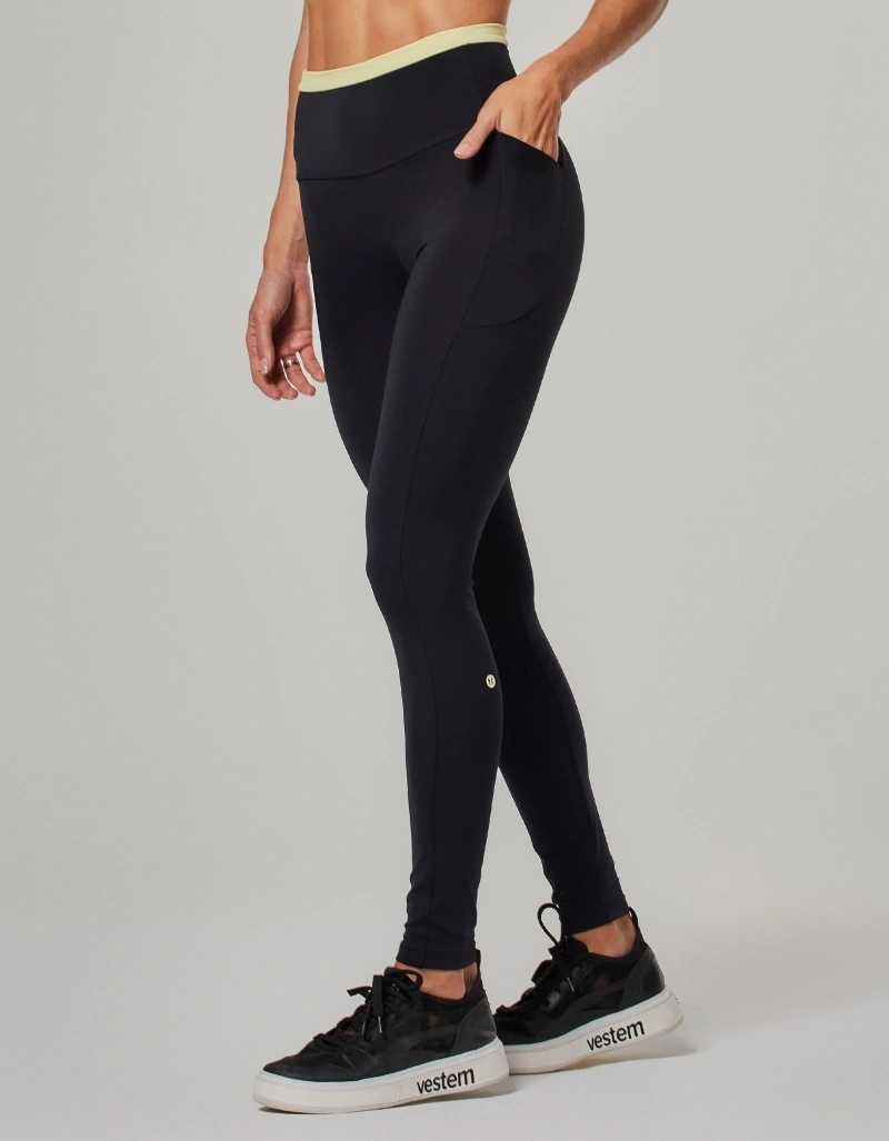 Vestem - Legging Bicolor com Bolsos Helena Preto - FS1576.O26.C0002