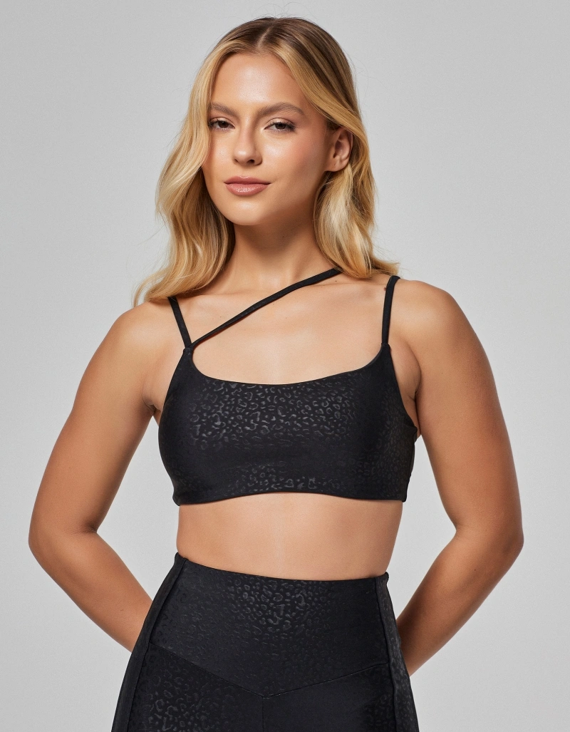 Vestem - Top Leve Sustentação Heather Preto - TOP1281.O26.C0002