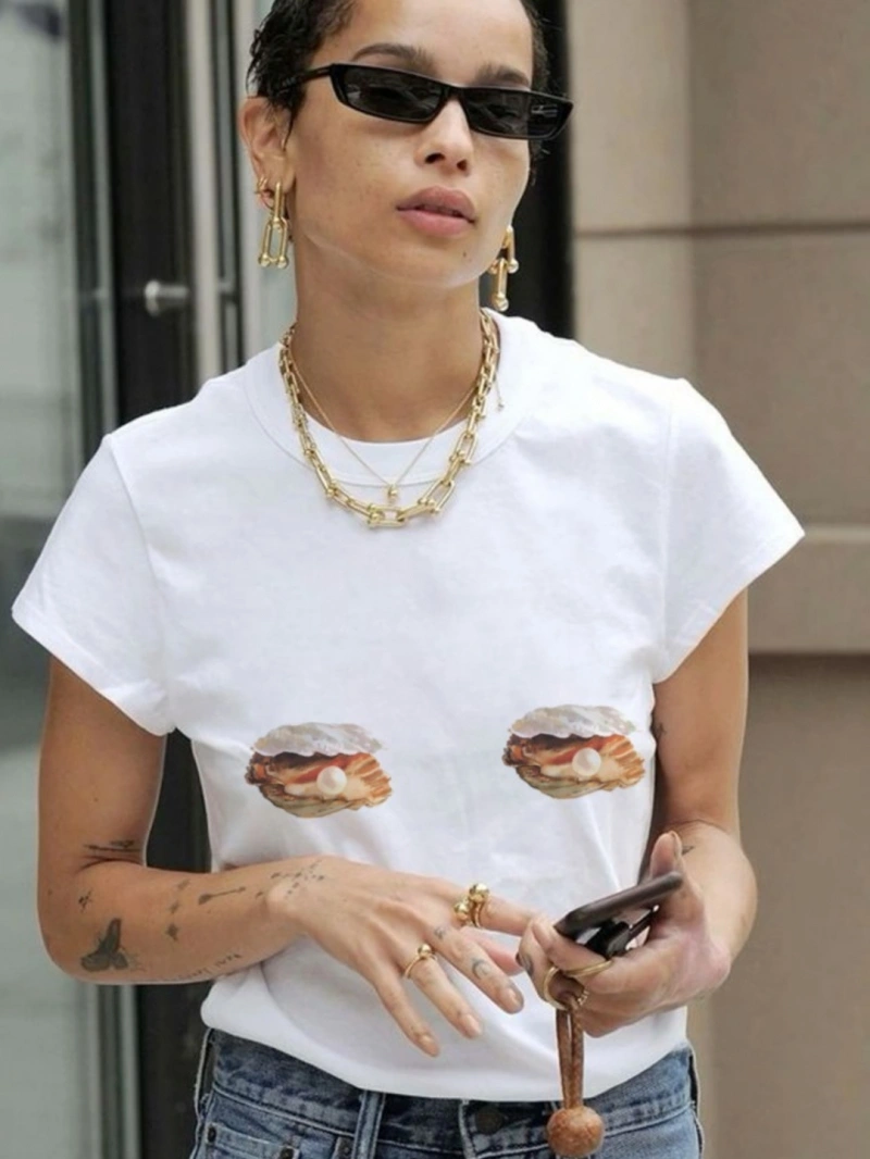 Salma - Baby Tee Ostra Preto - SALBABE2PRE