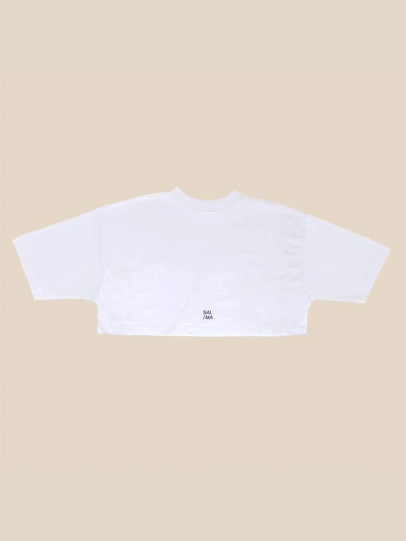 Salma - White Star Cropped Top - SALCROP2BRA