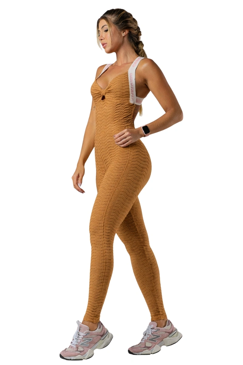 Garotafit - Macacão Sunny Caramelo - MAC229NC