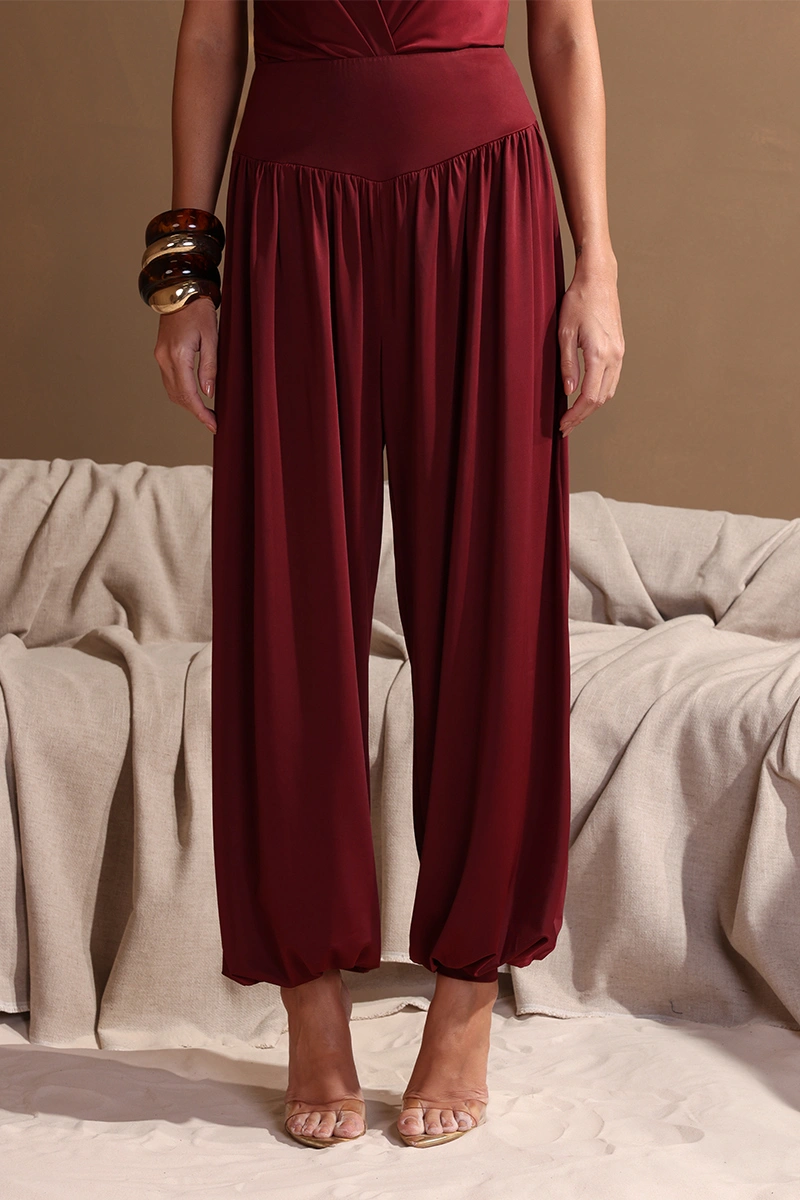 Dot Clothing - Conjunto Dot Clothing Jane Body e Calça Aladin Marsala - 2963MARS