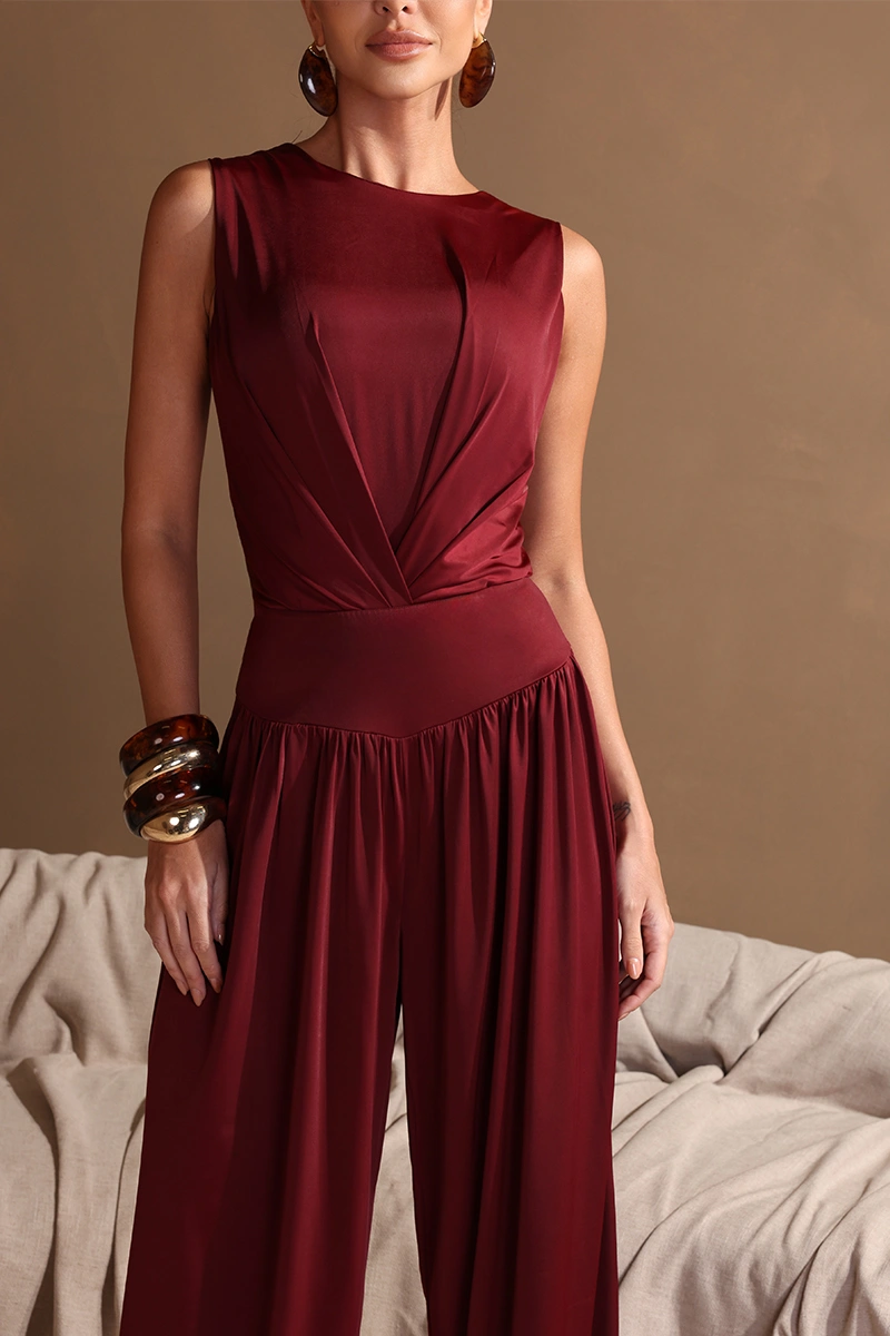 Dot Clothing - Conjunto Dot Clothing Jane Body e Calça Aladin Marsala - 2963MARS