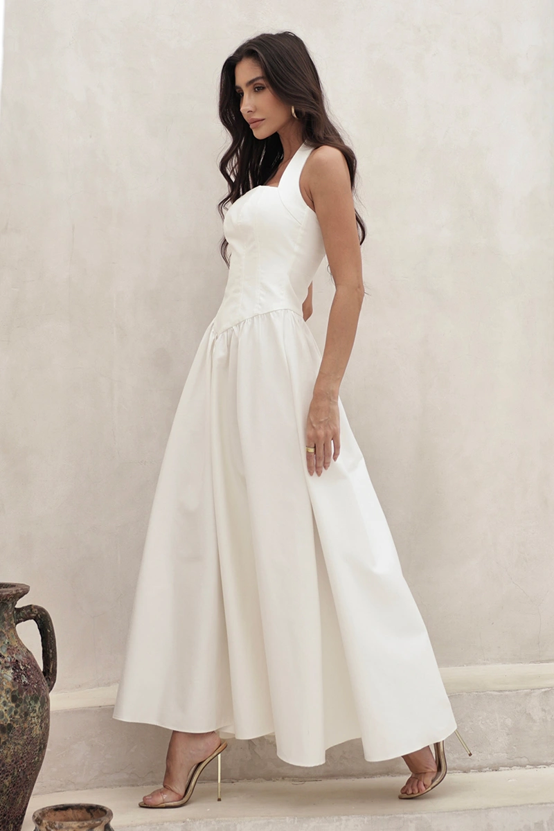 Dot Clothing - Vestido Dot Clothing Longuete Anne Frente Única Off White - 2970OFF