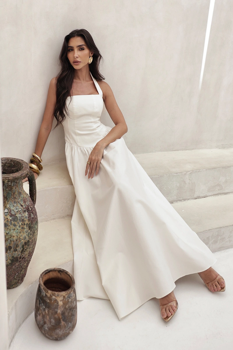 Dot Clothing - Vestido Dot Clothing Longuete Anne Frente Única Off White - 2970OFF