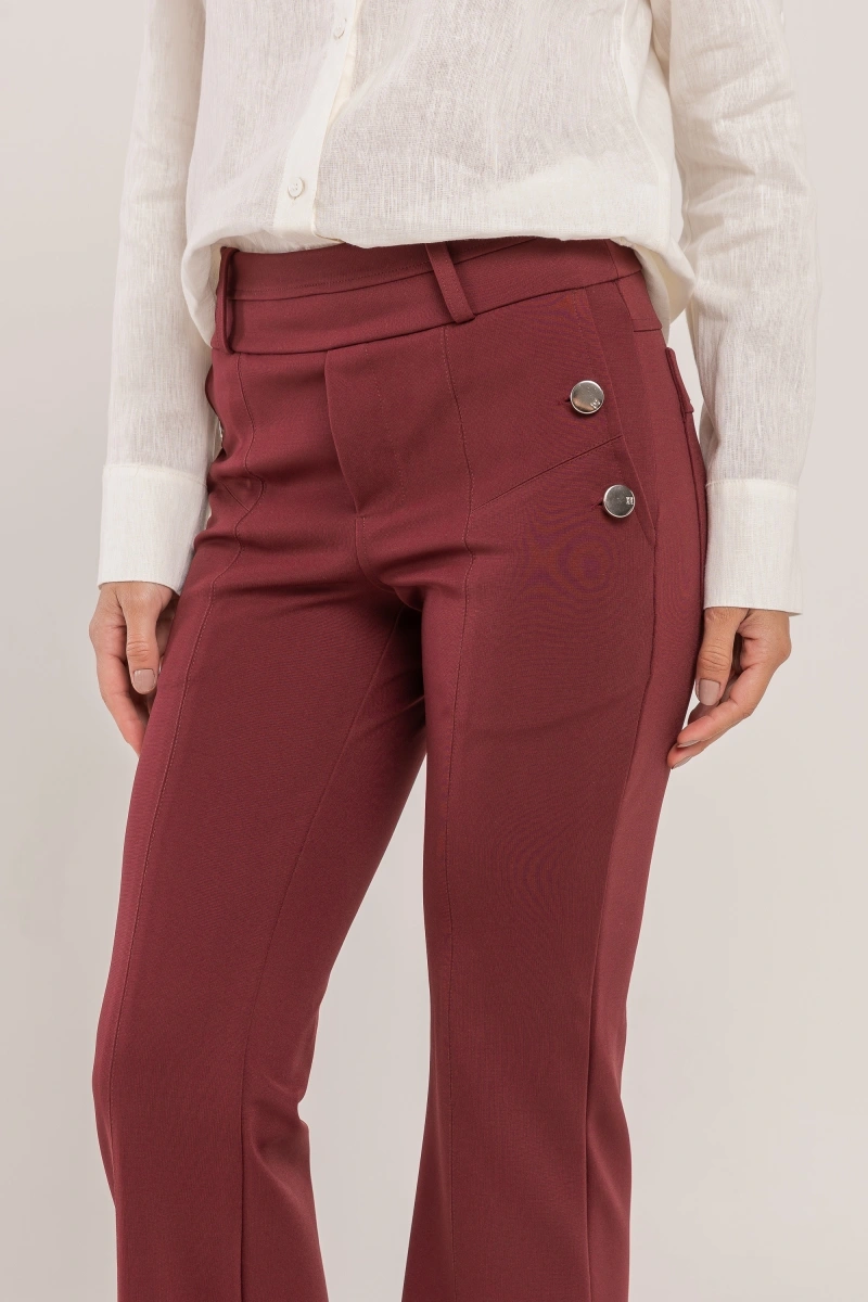Hidrogênio - CALÇA RETA ANGELINA BORDO - 20669097