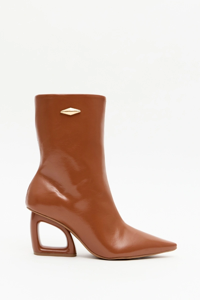 LANÇA PERFUME - Bota Cano Medio e Salto Vazado Lança Perfume - 1237MR