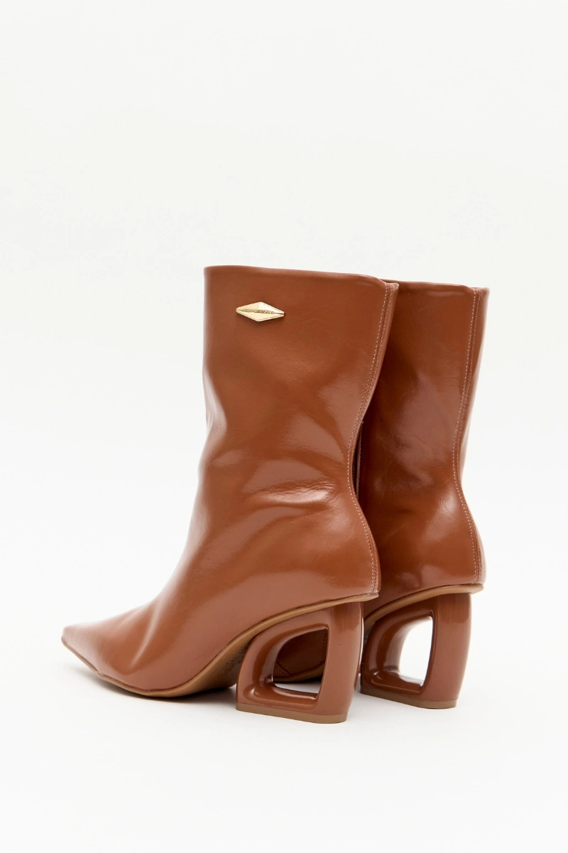 LANÇA PERFUME - Bota Cano Medio e Salto Vazado Lança Perfume - 1237MR