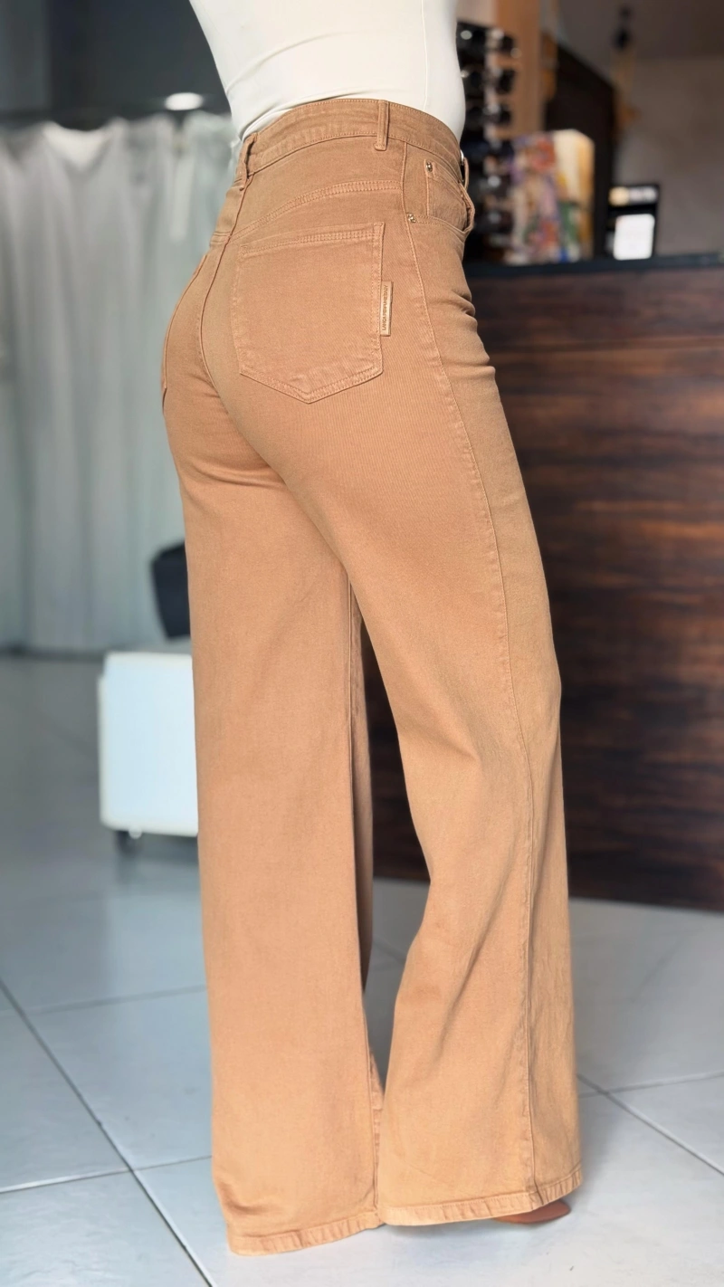 LANÇA PERFUME - Calça Sarja Wide Cintura Alta Lança Perfume - 8850