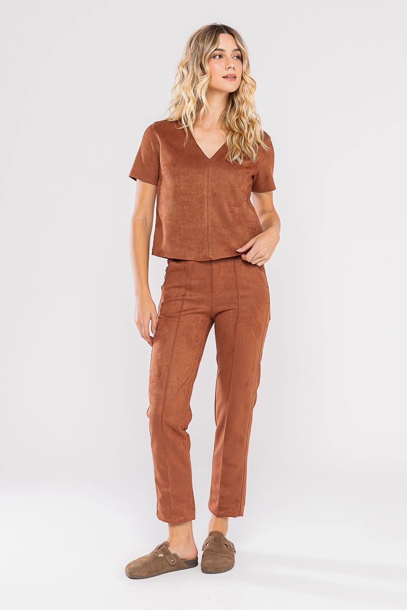 Hidrogênio - CALÇA BAILARINA AGATHA MARROM - 20736031