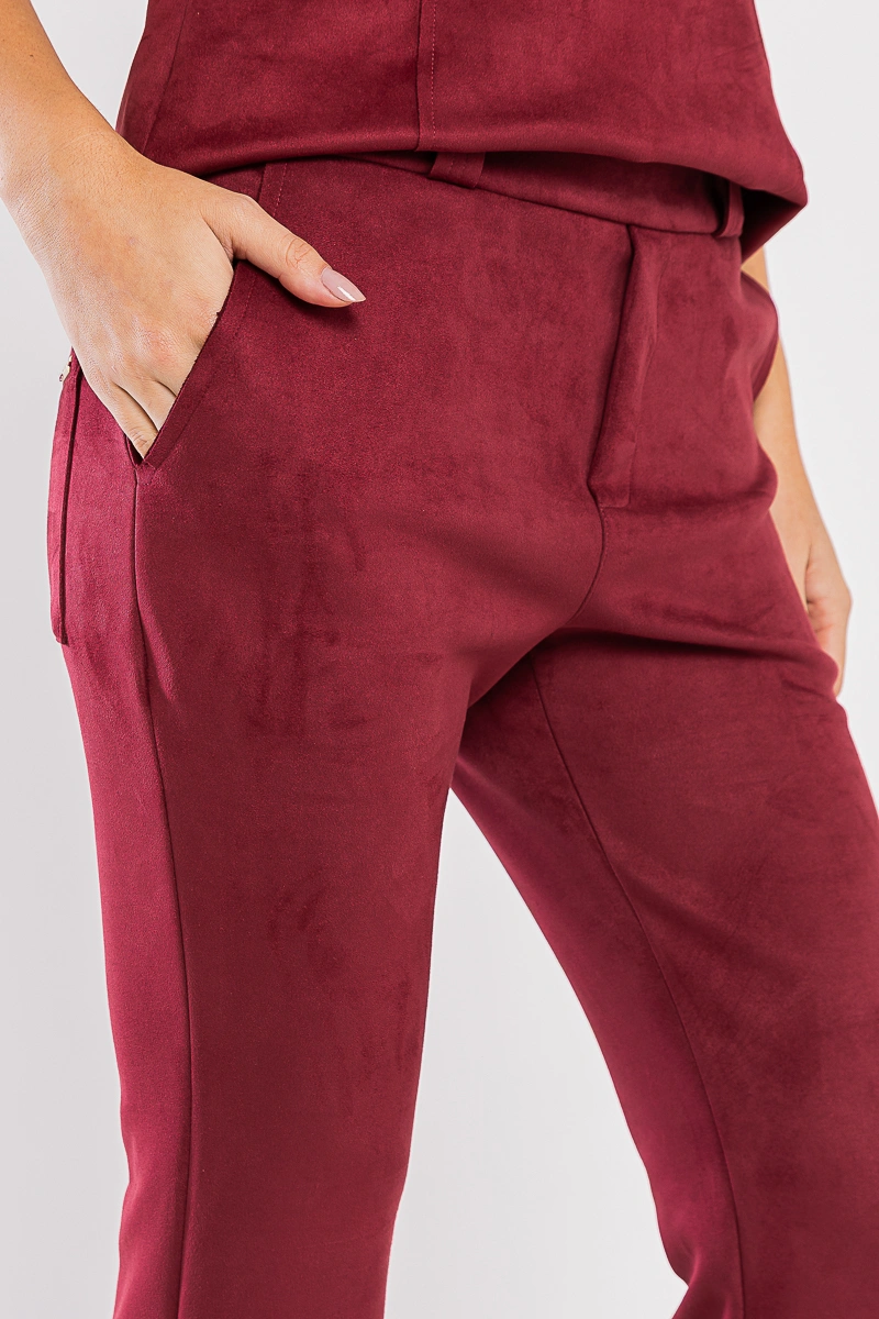 Hidrogênio - AGATHA BURGUNDY BALLERINA PANTS - 20736097