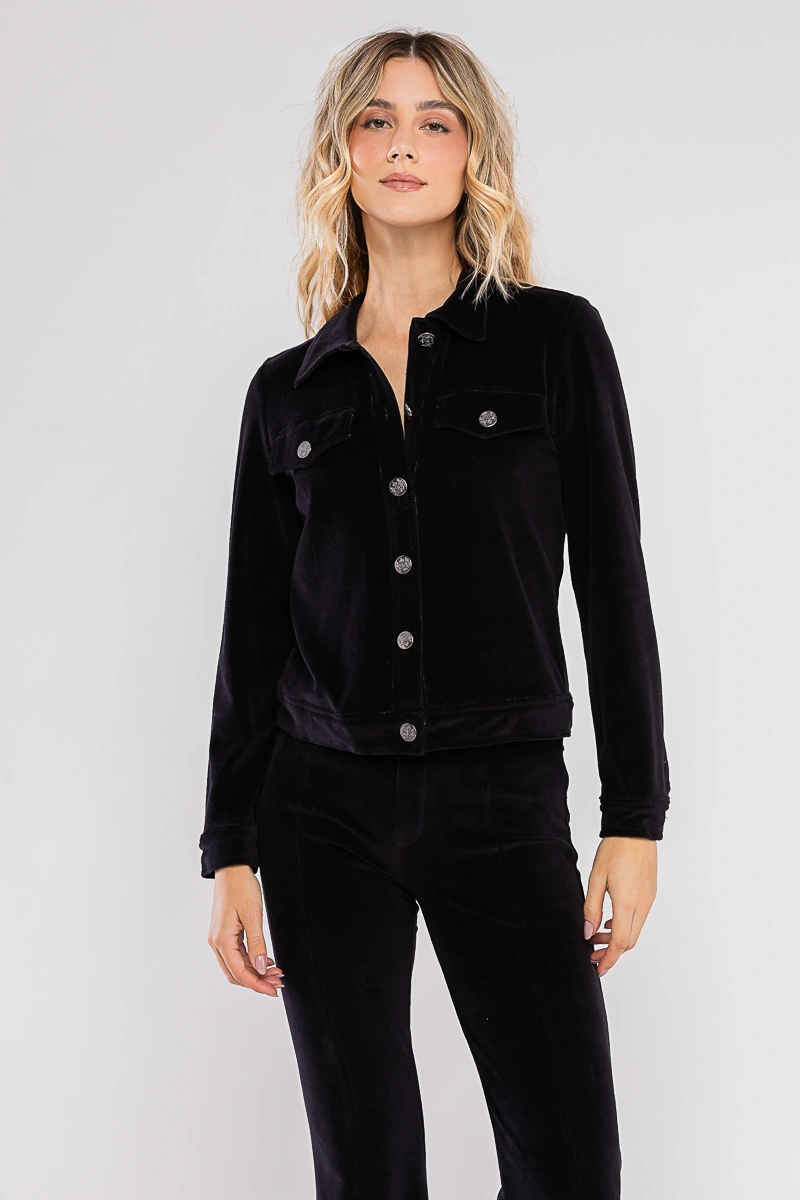 Hidrogênio - JAQUETA COM BOLSOS E BOTÕES PRETO - 19446001