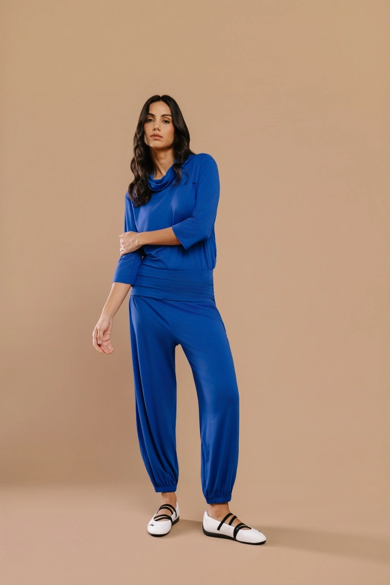 Hidrogênio - BLUSA C/ RECORTE FRONTAL INDIGO - 20701599