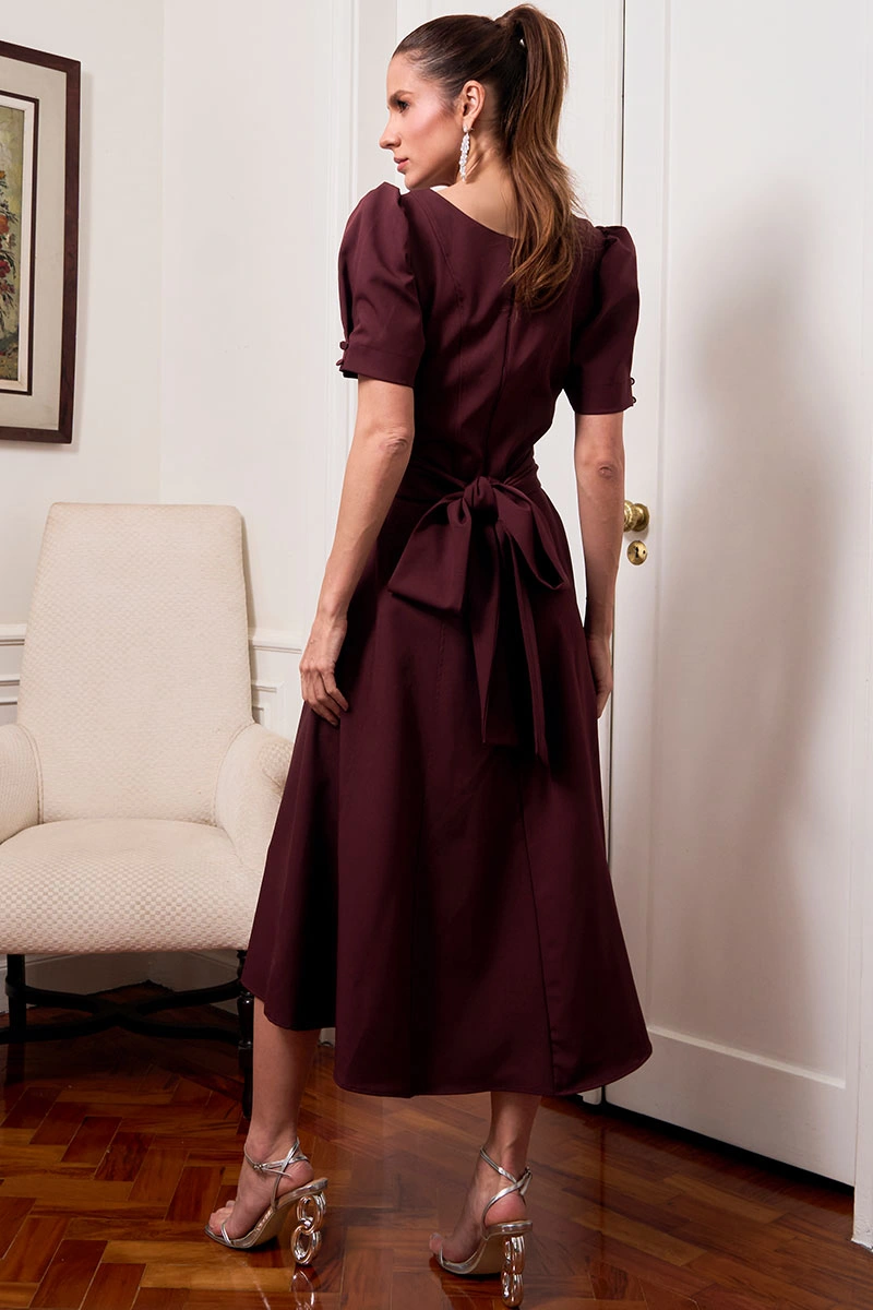 Miss Misses - Vestido Florinda Vinho - 54772006