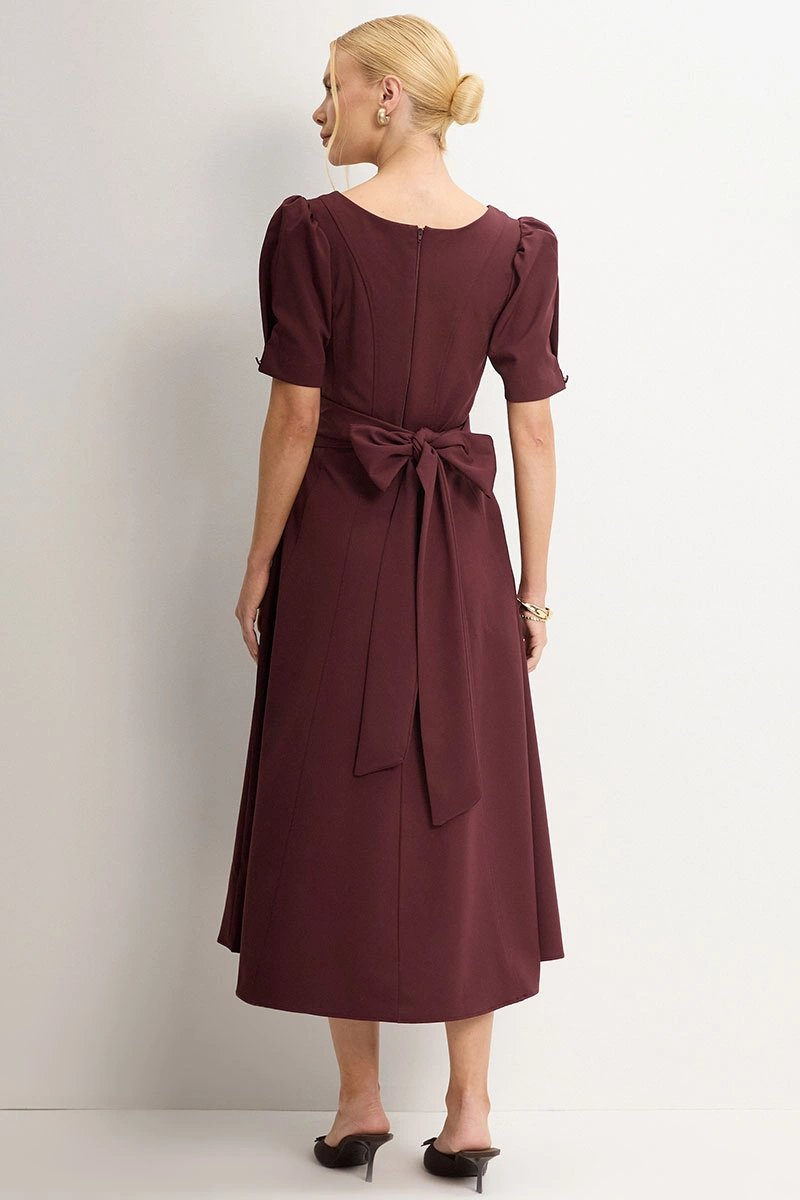 Miss Misses - Florinda Wine Dress - 54772006