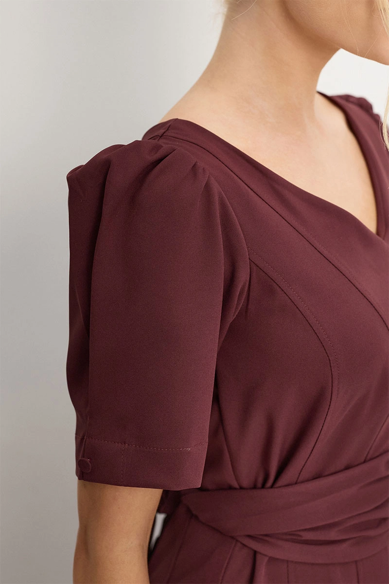 Miss Misses - Florinda Wine Dress - 54772006