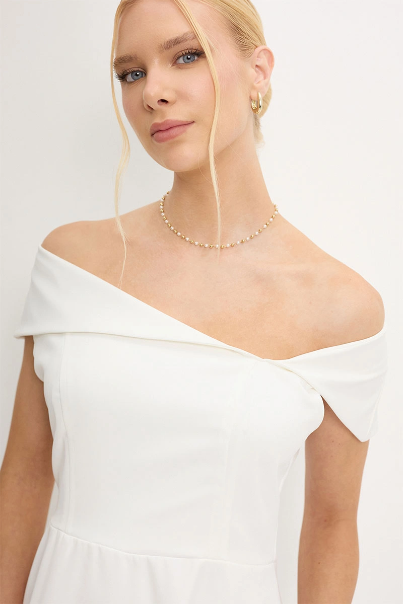 Miss Misses - Vestido Antonia Off White - 54748030