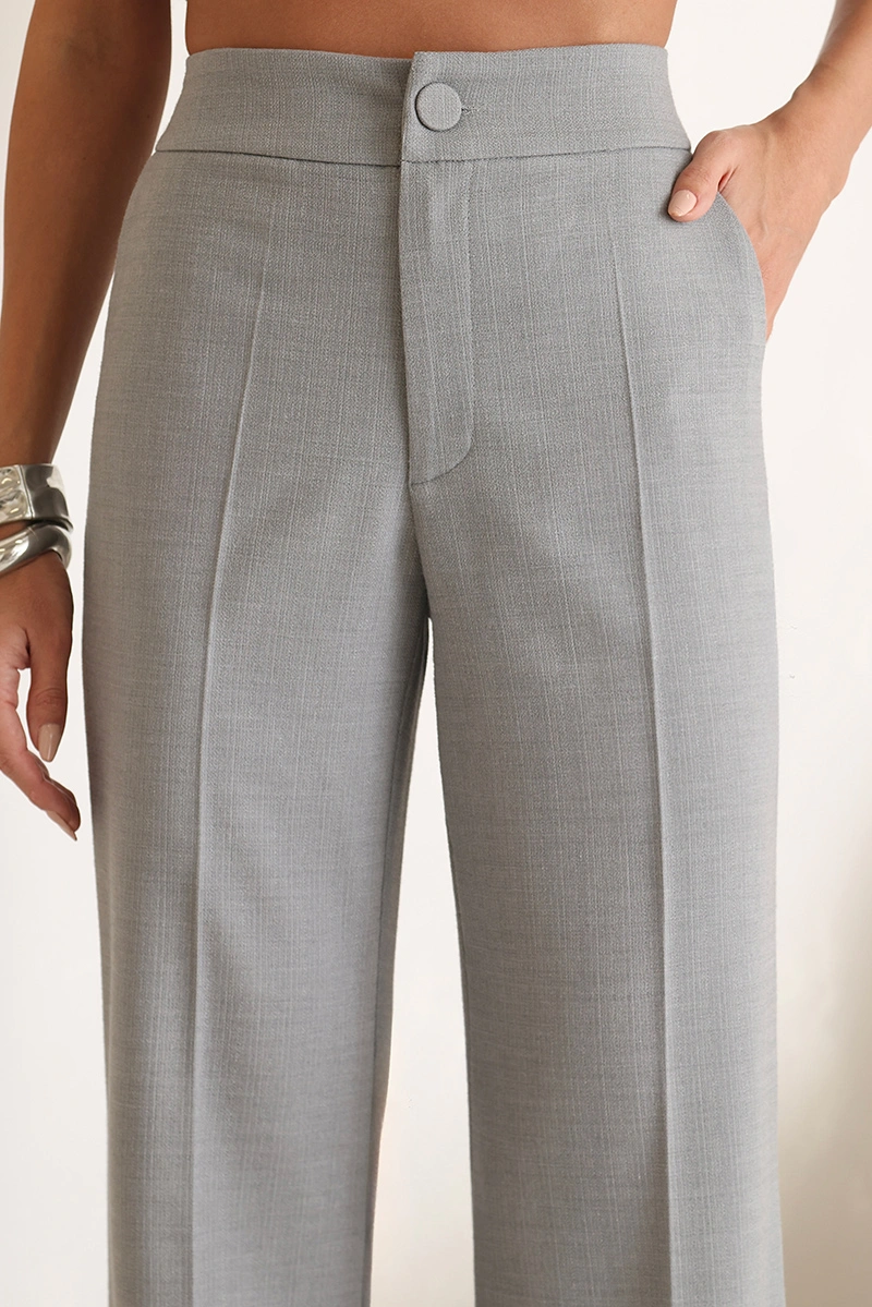 Dot Clothing - Conjunto Dot Clothing Luana Blusa TQC e Calça Cinza - 2995CINZA