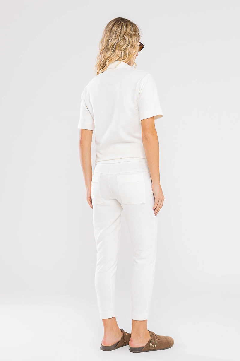 Hidrogênio - CALÇA JOGGER C/ BOLSOS E CANALETA LUA OFF WHITE - 20731018