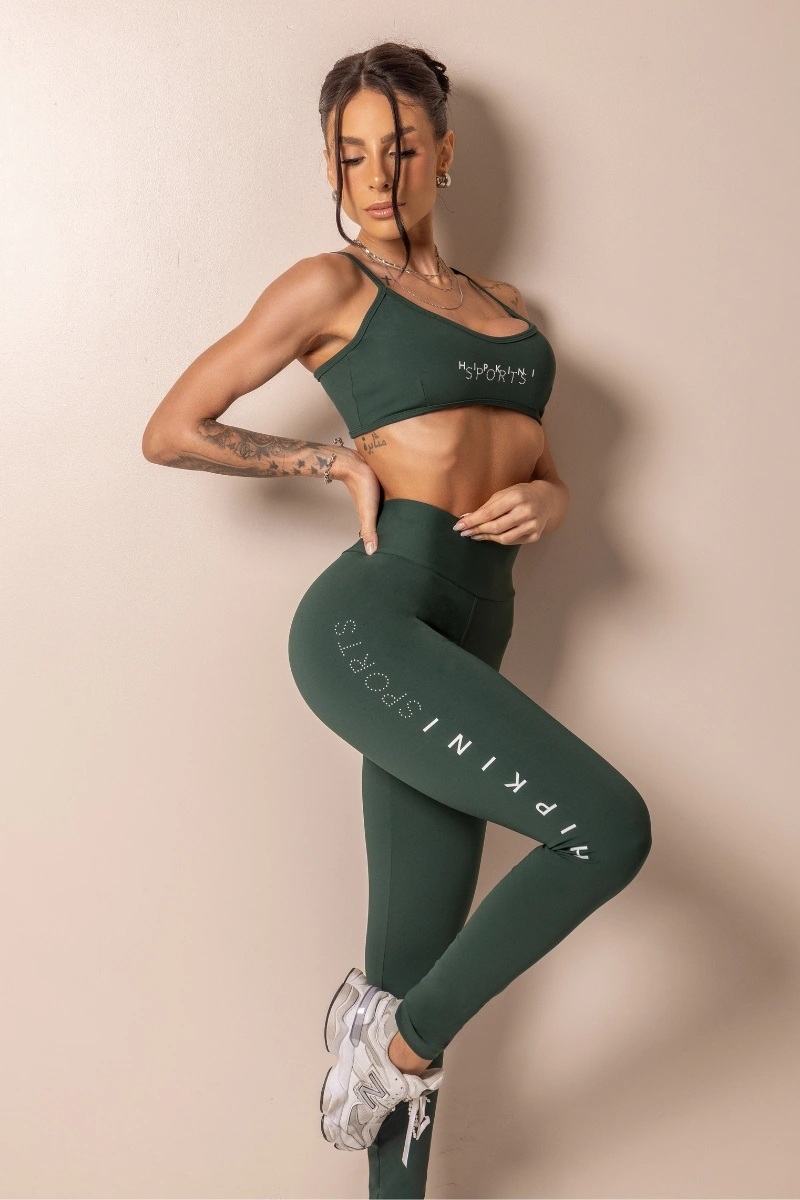 Hipkini - Top Fitness Posh Verde com silk - 33331766