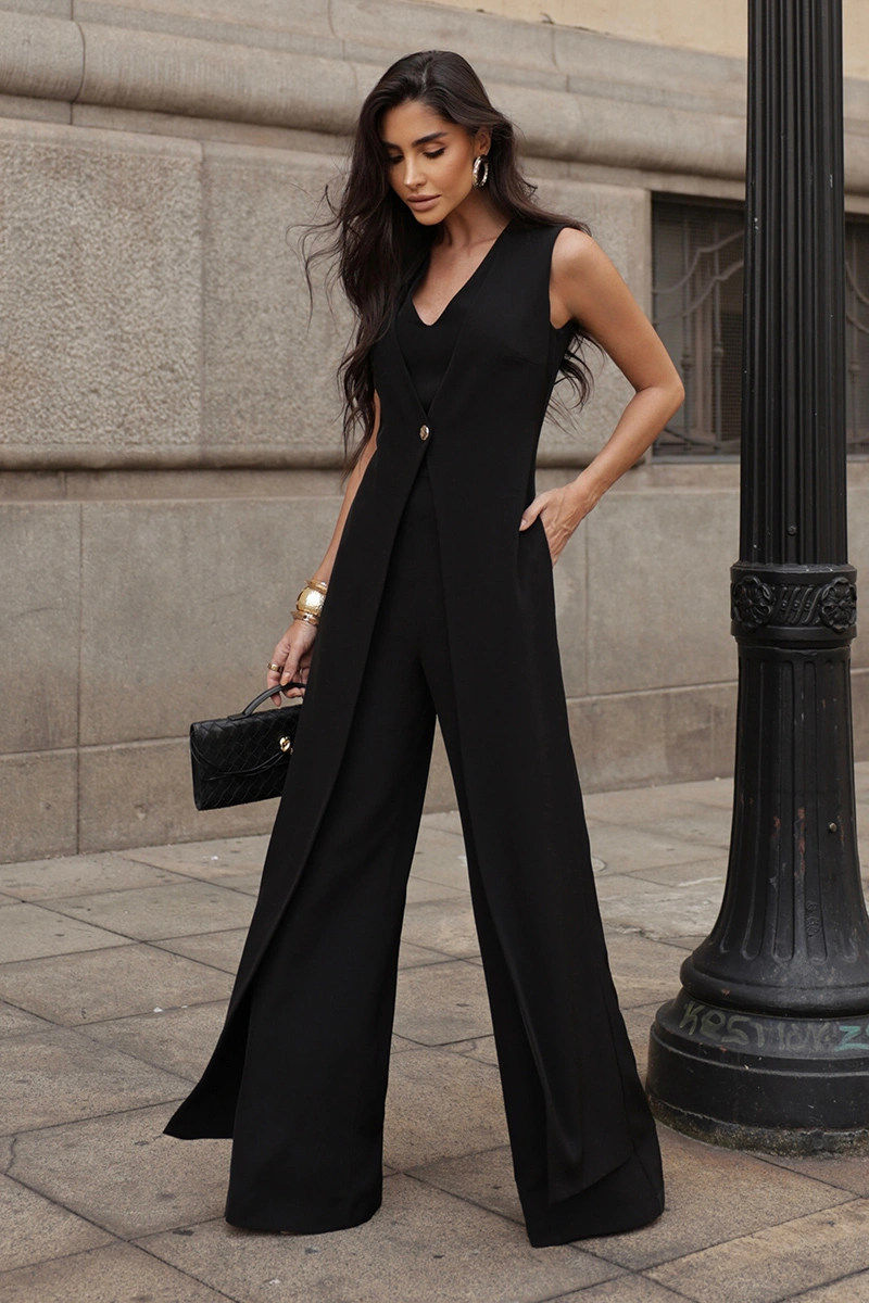 Dot Clothing - Jumpsuit Dot Clothing Dana Double Tailoring Black - 2992PRETO