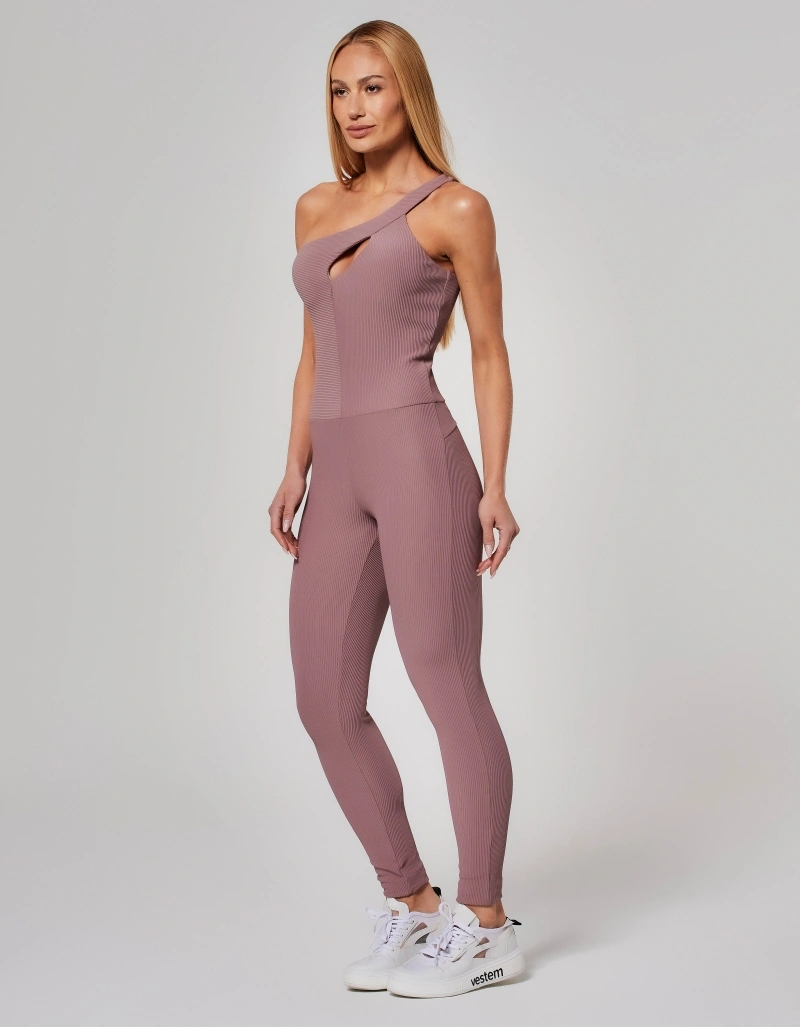 Vestem - Asymmetrical Jumpsuit Wish Cocoa Brown - MAC296.O26.C0596