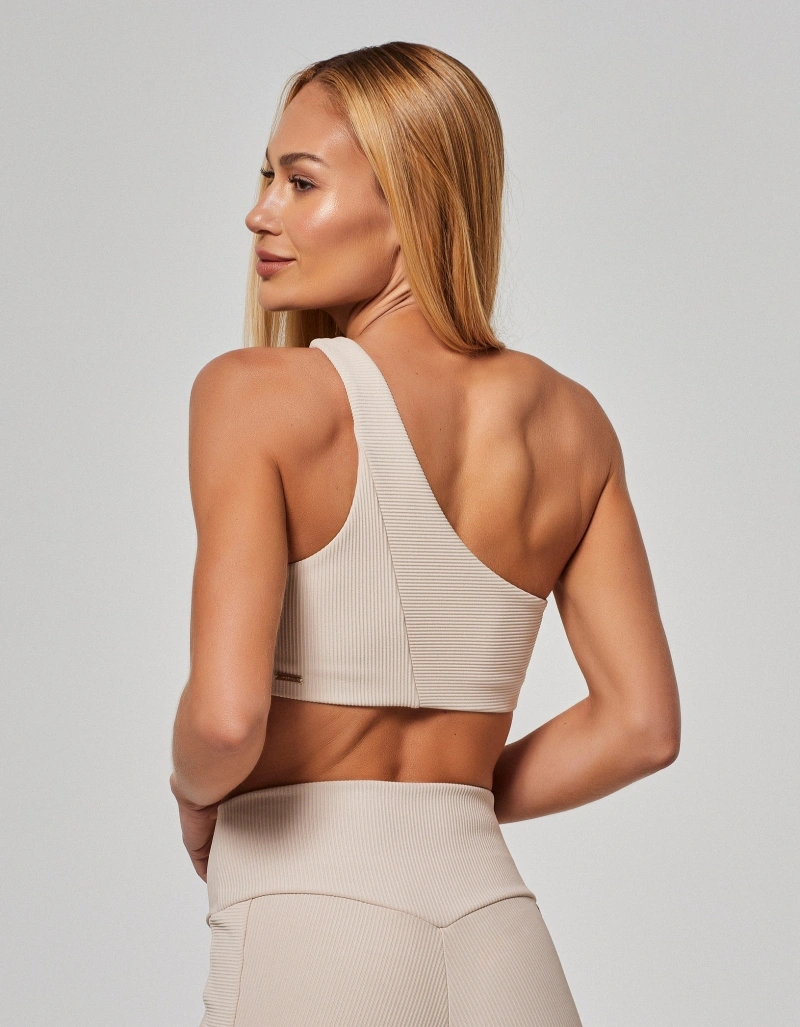 Vestem - Top Alta Sustentação Assimétrico Wish Bege Duna - TOP1230.O26.C0683