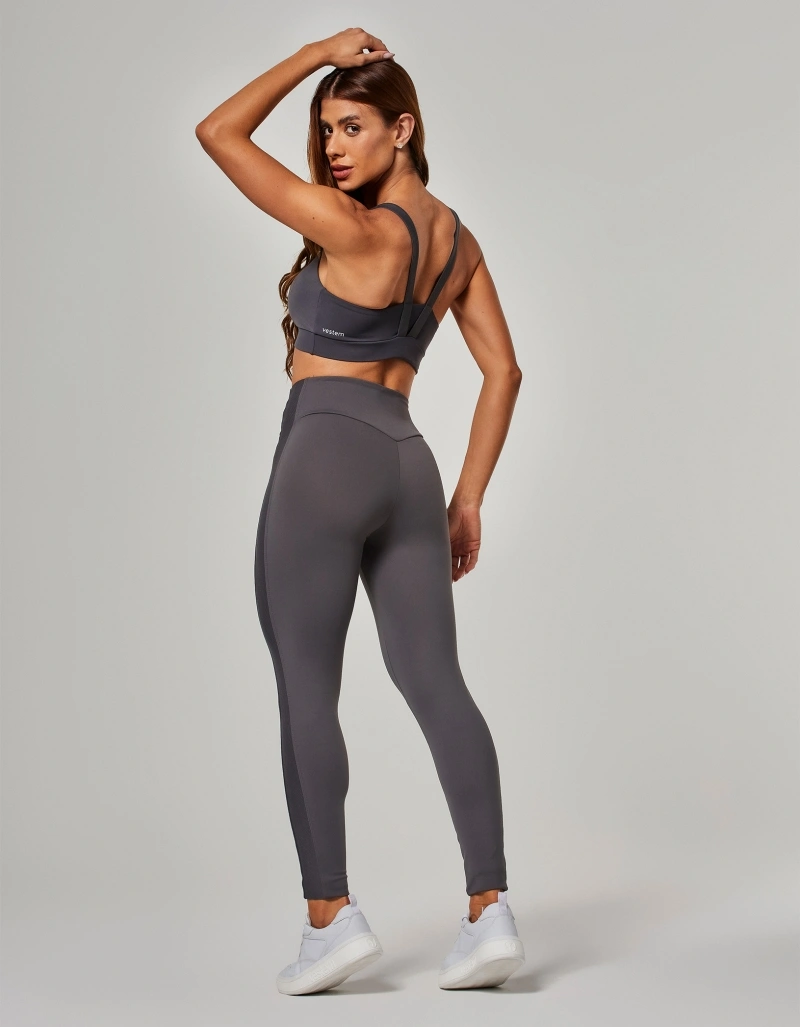 Vestem - Top Média Sustentação Harmony Cinza Carbono - TOP1256.O26.C0549