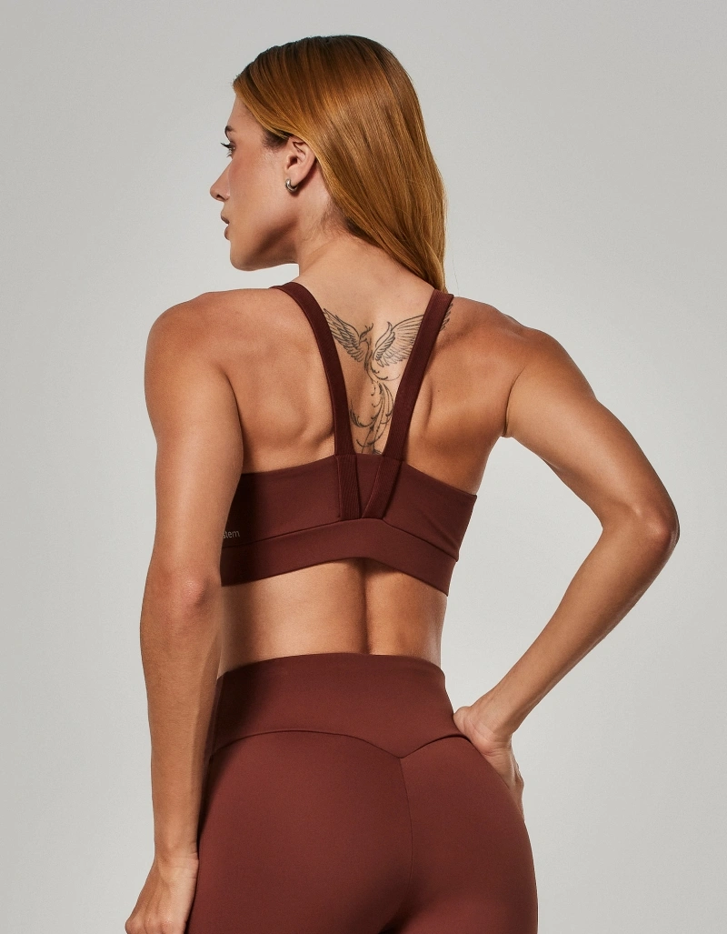 Vestem - Top Média Sustentação Harmony Marrom Sépia - TOP1256.O26.C0697