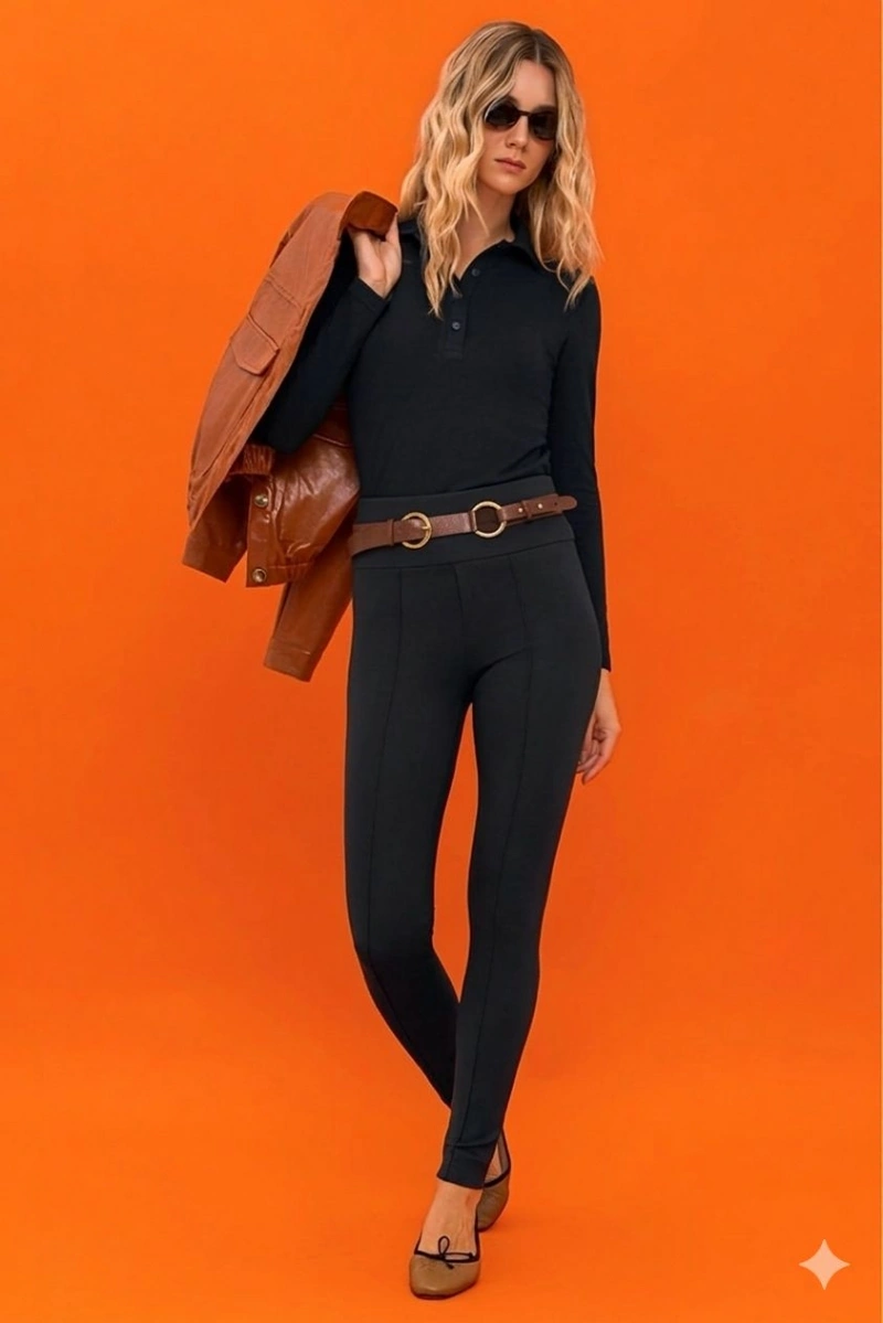 Hidrogênio - CALÇA MONTARIA C/ NERVURA E BOLSOS PRETO - 20738001