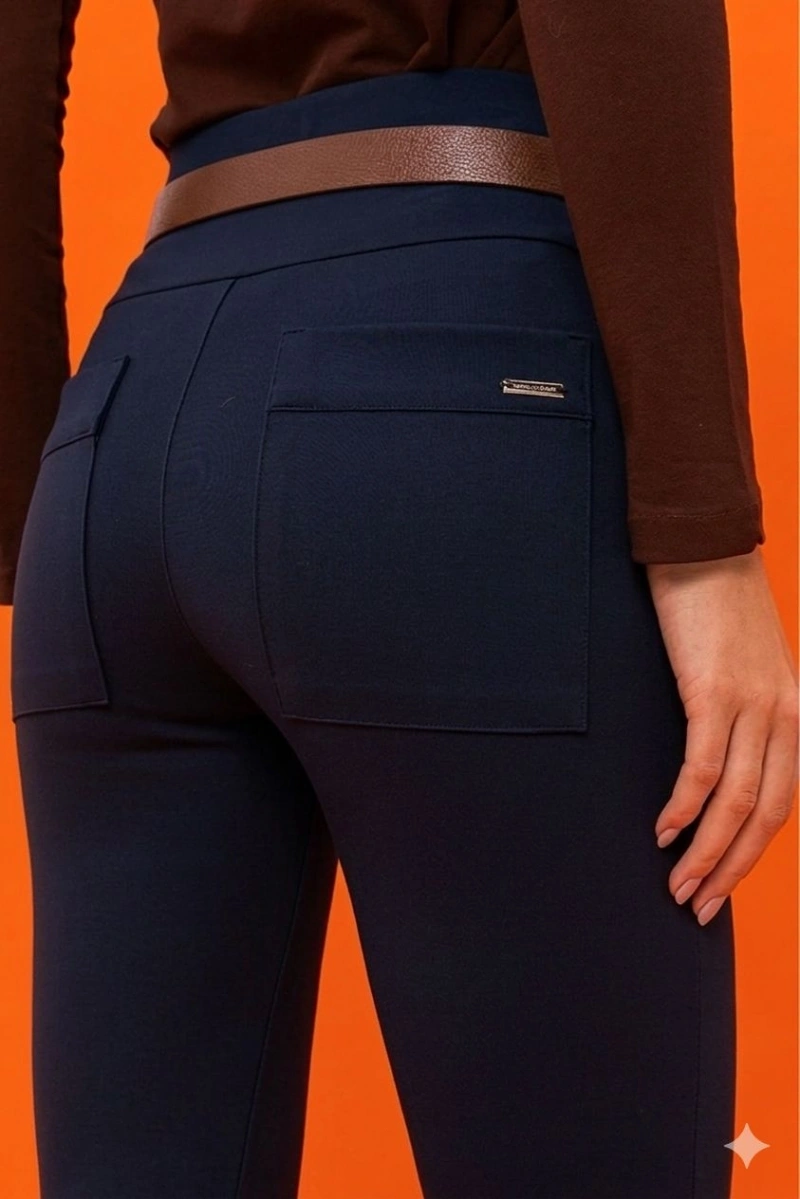 Hidrogênio - CALÇA MONTARIA C/ NERVURA E BOLSOS MARINHO - 20738004