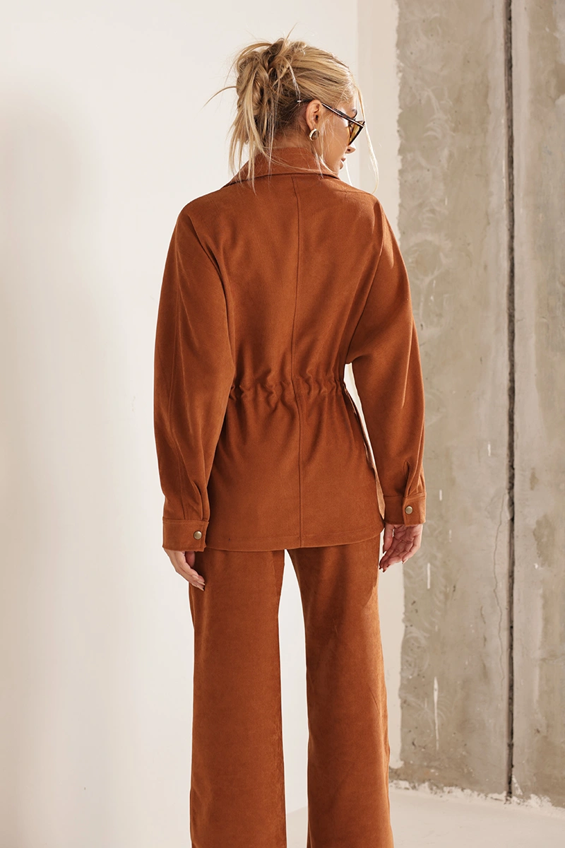 Dot Clothing - Set Dot Clothing Ariane Caramel Jacket and Pants - 2998BEGE