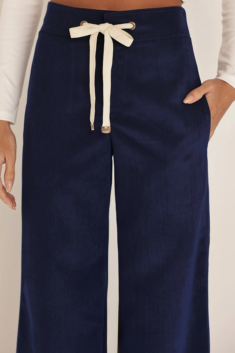 Dot Clothing - Conjunto Dot Clothing Ariane Casaco e Calça Azul Marinho - 2998AZUL