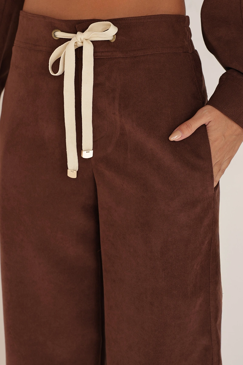 Dot Clothing - Set Dot Clothing Ariane Brown Jacket and Pants - 2998MARROM