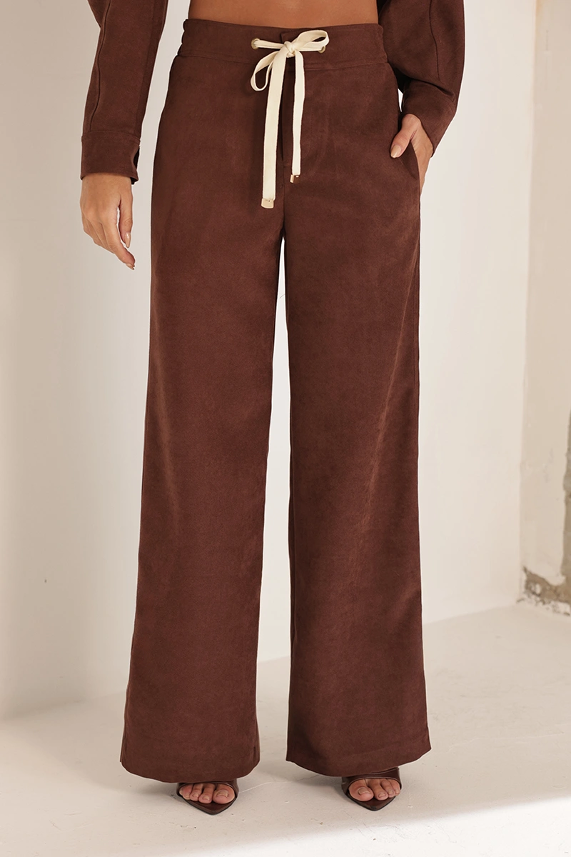 Dot Clothing - Set Dot Clothing Ariane Brown Jacket and Pants - 2998MARROM