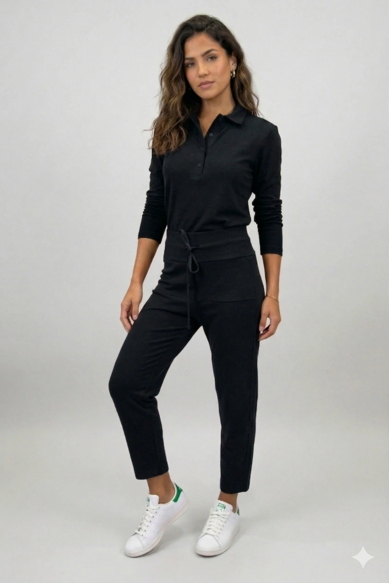 Hidrogênio - CALÇA JOGGER CÓS FRANZIDO BARBARA PRETO - 20746001