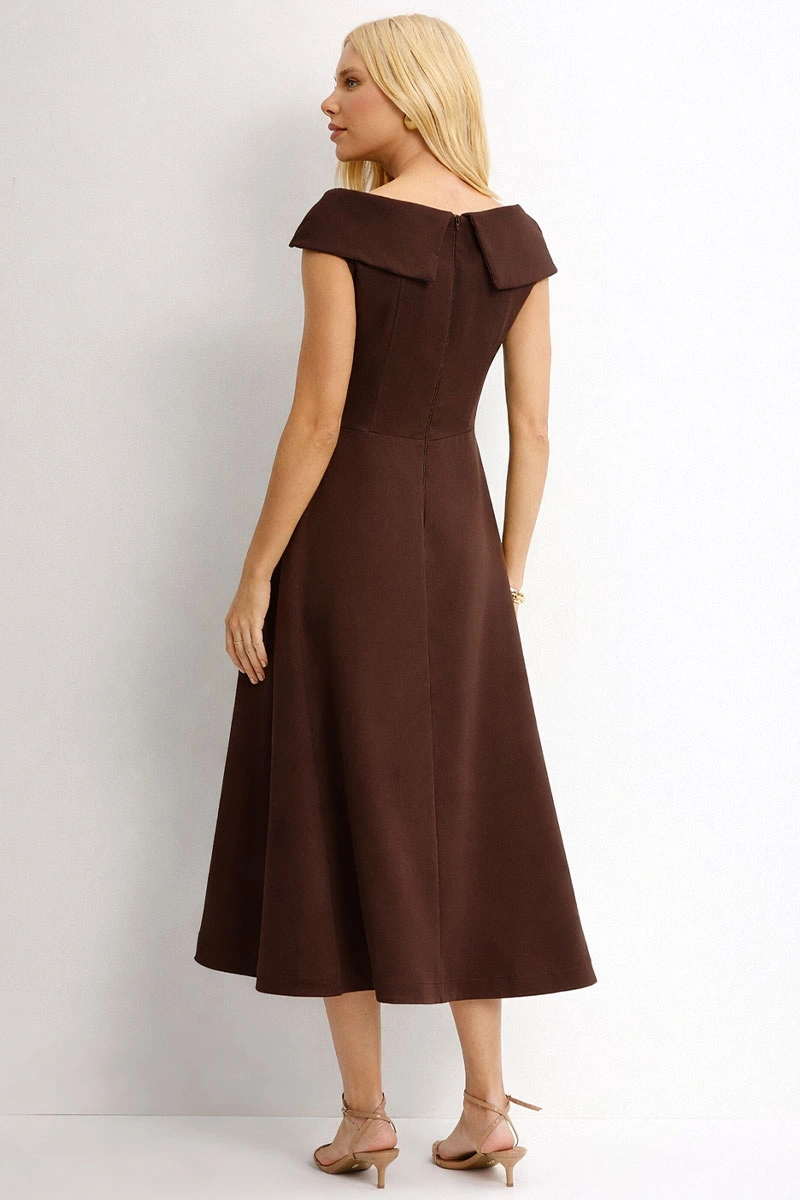 Miss Misses - Vestido Dara Marrom - 54793214