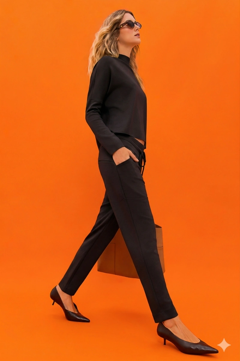 Hidrogênio - CALÇA JOGGER C/ CANALETA E BOLSOS JUJU PRETO - 20764001