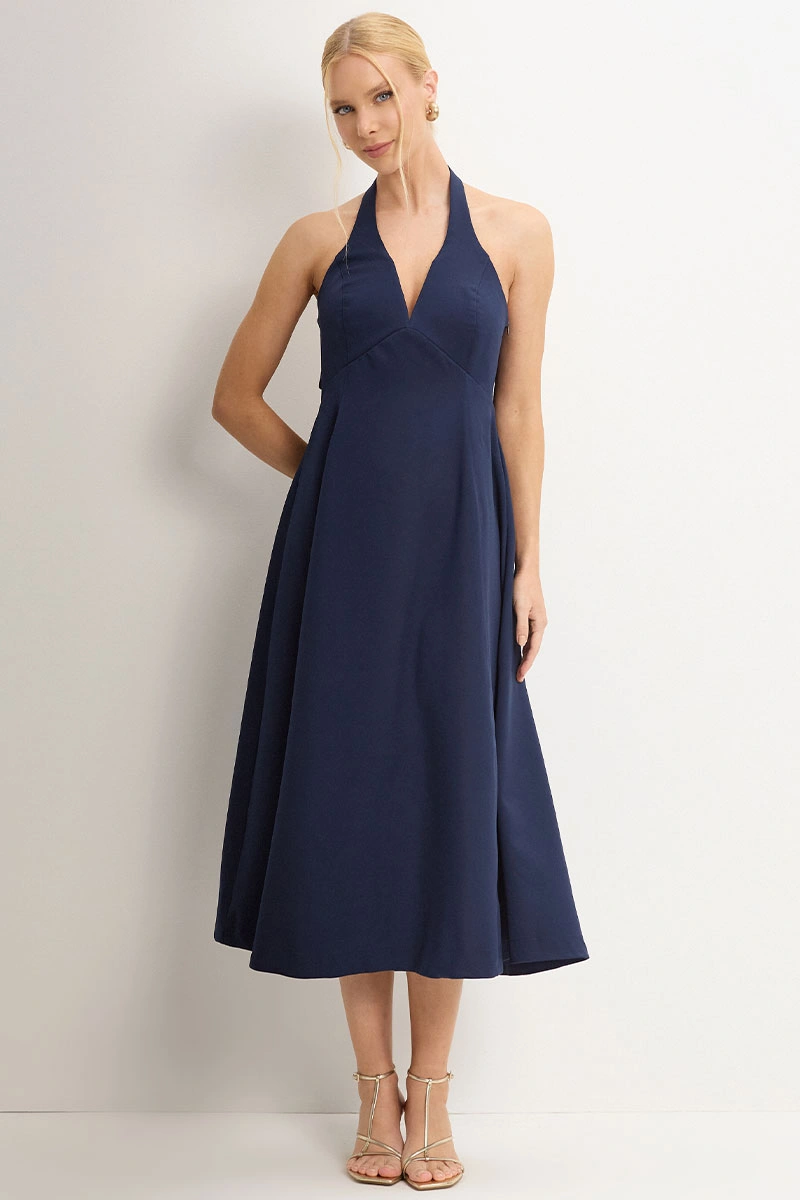 Miss Misses - Vestido Filomena Azul Marinho - 54776004