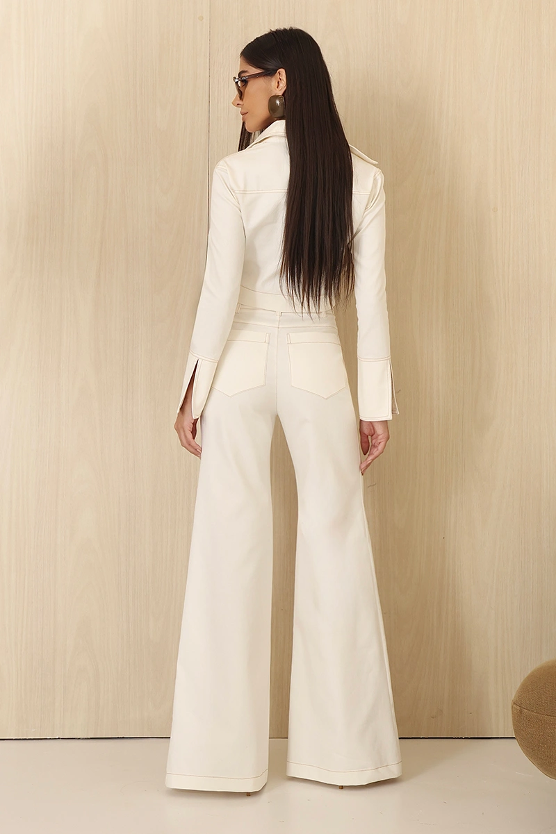 Dot Clothing - Conjunto Dot Clothing Andreia Casaqueto C/ Calça Off White - 3005OFF